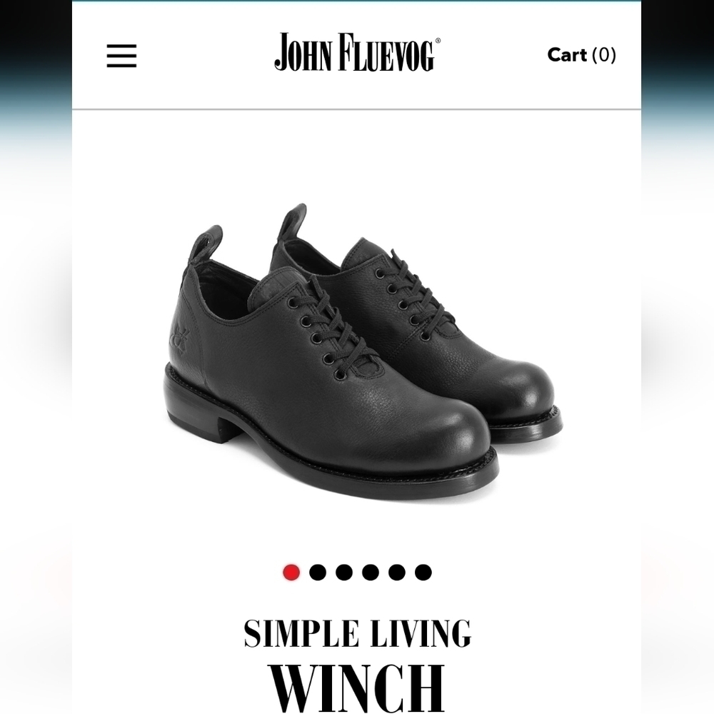 John Fleuvog Simple living Winch shoe  W 10, men's 8.5 new in box